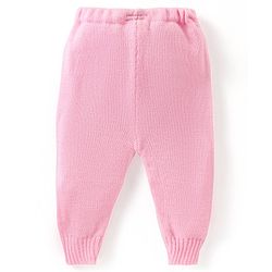 Babyhug Knitted Full Sleeves Front Open Sweater Set with Cap & Pair of Booties - Pink