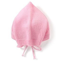 Babyhug Knitted Full Sleeves Front Open Sweater Set with Cap & Pair of Booties - Pink