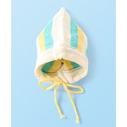 Babyhug Knitted Full Sleeves Baby Sweater Set with Cap & Booties Cable Knit Design - Multicolor