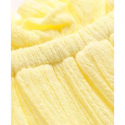 Babyhug Rayon Woven Singlet Sleeves Frock With Ombre Detailing & Pineapple Sling Bag  - Lemon Yellow