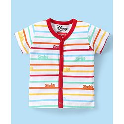 Babyhug Disney 100% Cotton Knit Half Sleeves Lion King Printed Set of Vests Pack of 3 - Multicolour