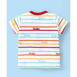 Babyhug Disney 100% Cotton Knit Half Sleeves Lion King Printed Set of Vests Pack of 3 - Multicolour
