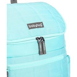 Babyhug Premium Quilted Stylish Water Resistant Diaper Backpack- Sea Green
