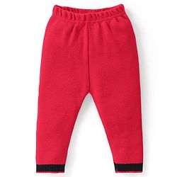 Babyhug Knitted Full Sleeves Sweater Set Text Design - Red