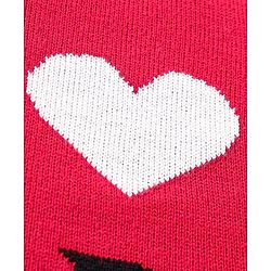 Babyhug Knitted Full Sleeves Sweater Set Text Design - Red