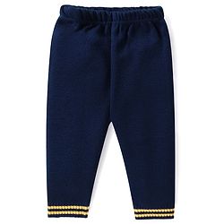 Babyhug Knitted Full Sleeves Baby Sweater Set with Deer Design - Navy Blue