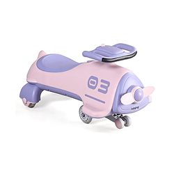 Babyhug Baby Magic Premium Aero Kids Magic Swing Car With Music Lights & ABEC 7 Bearing with PU LED Wheels - Purple