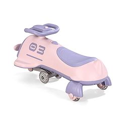 Babyhug Baby Magic Premium Aero Kids Magic Swing Car With Music Lights & ABEC 7 Bearing with PU LED Wheels - Purple
