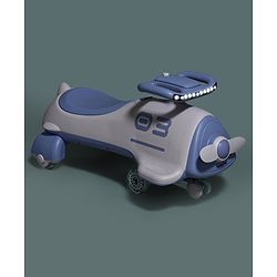 Babyhug Baby Magic Premium Aero Kids Magic Swing Car With Music Lights & ABEC 7 Bearing with PU LED Wheels - Purple