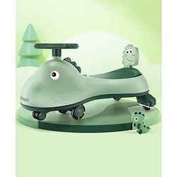 Babyhug Dino Drift Kids Swing Car with ABEC 7 Bearing,Lights,Muisc & PU LED Wheels - Multicolor