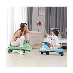 Babyhug Dino Drift Kids Swing Car with ABEC 7 Bearing,Lights,Muisc & PU LED Wheels