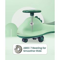 Babyhug Dino Drift Kids Swing Car with ABEC 7 Bearing,Lights,Muisc & PU LED Wheels - Multicolor