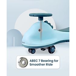 Babyhug Dino Drift Kids Swing Car with ABEC 7 Bearing,Lights,Muisc & PU LED Wheels - Multicolor