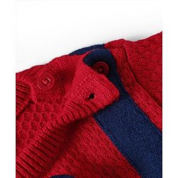 Babyhug Knit Full Sleeves Pullover Sweater With Bow Applique - Yellow