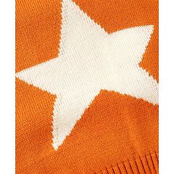 Babyhug Knitted Sleeveless Pullover Sweater Vest with Star Design - Orange
