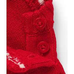 Babyhug Knitted Sleeveless Pullover Sweater Vest with Star Design - Red