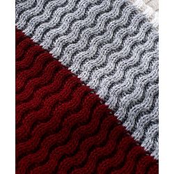 Babyhug Knitted Full Sleeves Color Block Pullovers Sweater - Maroon & White