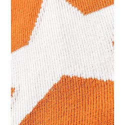 Babyhug Kitted Sleeveless Pullover Sweater with Star Design - Orange