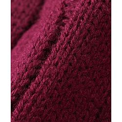 Babyhug Knit Sleeveless Cable Knit Design Sweater - Wine