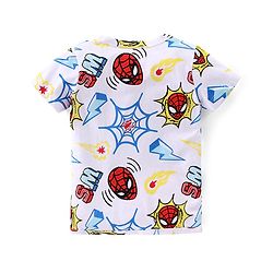 Babyhug Marvel 100% Cotton Knit Half Sleeves Jhablas with Spiderman Graphics Pack of 3 - Yellow Blue & White