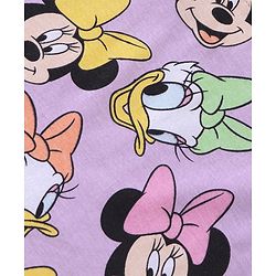 Babyhug Disney Single Jersey Knit Half Sleeves Night Suit With Minnie Mouse Graphics - Purple