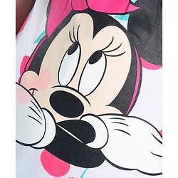 Babyhug Disney Single Jersey Knit Sleeveless Night Suit Minnie Mouse and Cherry Print - White