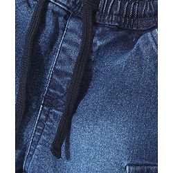 Babyhug Above Knee Length Washed Stretchable Denim Shorts - Blue