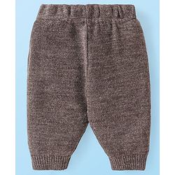 Babyhug Knitted Full Sleeves Striped Pullover Sweater Set - Grey