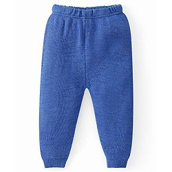 Babyhug Knit Full Sleeves Striped Sweater & Pant Set - Blue