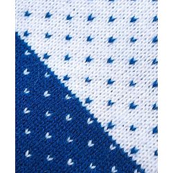 Babyhug Knitted Full Sleeves Colourblock Sweater Set  - Blue White & Green