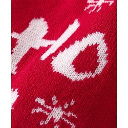 Babyhug Knit Full Sleeves Pull Over Sweater Set with Snowflakes Design - Red