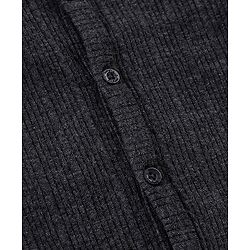 Babyhug Front Open Full Sleeves Thermal Vest & Leggings Set - Dark Grey