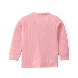 Babyhug Full Sleeves Solid Front Open Vest & Leggings Set - Pink