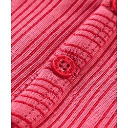 Babyhug Full Sleeves Front Open Thermal Wear Set - Coral
