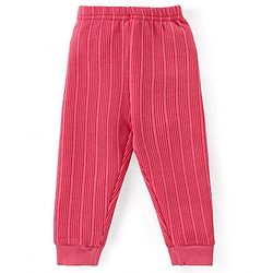 Babyhug Full Sleeves Front Open Thermal Wear Set - Coral