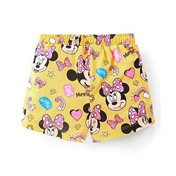 Babyhug Disney Single Jersey Half Sleeves Night Suit Minnie Mouse Print - Yellow