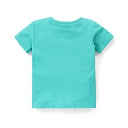 Babyhug Disney Cotton Knit Dungarees with Half Sleeves T-Shirt Mickey Mouse Print - Blue