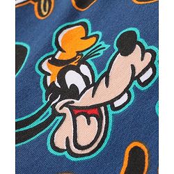 Babyhug Disney Cotton Knit Dungarees with Half Sleeves T-Shirt Mickey Mouse Print - Blue
