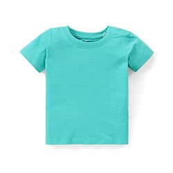 Babyhug Disney Cotton Knit Dungarees with Half Sleeves T-Shirt Mickey Mouse Print - Blue