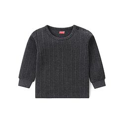 Babyhug Full Sleeves Front Open & Pullover Vest Combo Set Pack of 2 - Dark Grey