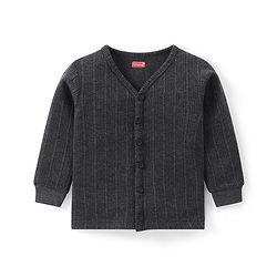 Babyhug Full Sleeves Front Open & Pullover Vest Combo Set Pack of 2 - Dark Grey
