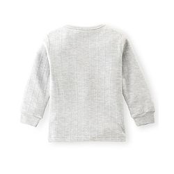 Babyhug Full Sleeves Thermal Front Open & Pullover Thermal Vest Solid Colour Pack Of 2 - Light Grey
