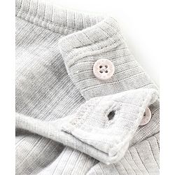 Babyhug Full Sleeves Thermal Front Open & Pullover Thermal Vest Solid Colour Pack Of 2 - Light Grey