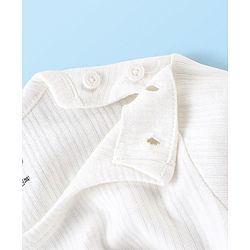 Babyhug Full Sleeves Thermal Front Open & Pullover Thermal Vest Solid Colour Pack Of 2 - Offwhite