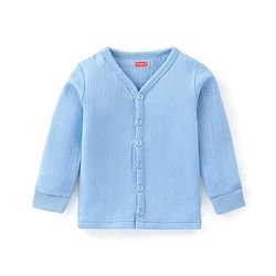 Babyhug Full Sleeves Pullover & Front Open Thermal Vests Pack of 2 - Sky Blue