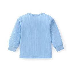 Babyhug Full Sleeves Pullover & Front Open Thermal Vests Pack of 2 - Sky Blue
