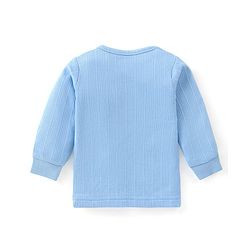 Babyhug Full Sleeves Pullover & Front Open Thermal Vests Pack of 2 - Sky Blue