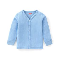 Babyhug Full Sleeves Pullover & Front Open Thermal Vests Pack of 2 - Sky Blue