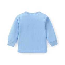 Babyhug Full Sleeves Pullover & Front Open Thermal Vests Pack of 2 - Sky Blue