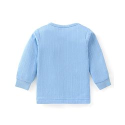 Babyhug Full Sleeves Pullover & Front Open Thermal Vests Pack of 2 - Sky Blue